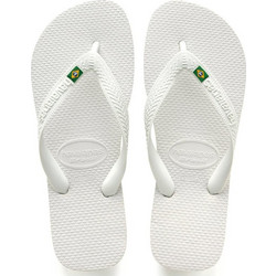 Havaianas Brasil Ανδρικές Σαγιονάρες Αντιολισθητικές Λευκές 4000032-0001