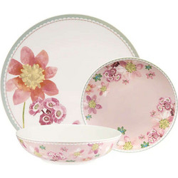 Maxwell & Williams Σετ Πιάτα Φαγητού Primula Multi-Pink 12τμχ AW0707