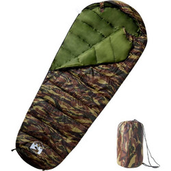 vidaXL Sleeping Bag Διπλό 3 Εποχών Χακί 94469