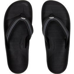 Quicksilver Rivi Sandals Δερμάτινες Ανδρικές Σαγιονάρες Μαύρες AQYL101030-XKKS