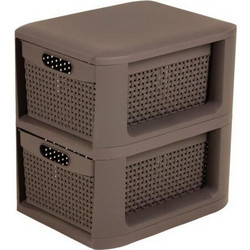 Homeplast Norma 5200310903106 Συρταριέρα Πλαστική 2 Θέσεων 33x26x34.5cm