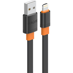 Celebrat CB-33L Flat USB-A to Lightning Cable 12W 1m Black CB-33A-L-BK