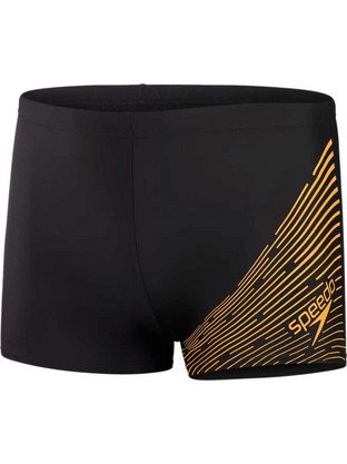 Speedo Medley Logo Αθλητικό Ανδρικό Μαγιό Boxer Μαύρο Χρυσό 811354-16905