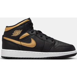 Jordan Air Jordan 1 Παιδικά Sneakers Μποτάκια Μαύρα Χρυσά DQ8423-071