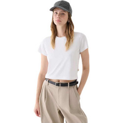 Outhorn Γυναικείο Αθλητικό Crop Top Λευκό OTHWAW24TTSHF2139-10S