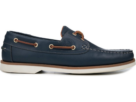 Commanchero Ανδρικά Μοκασίνια Boat Shoes Δερμάτινα Navy Μπλε 2005-327