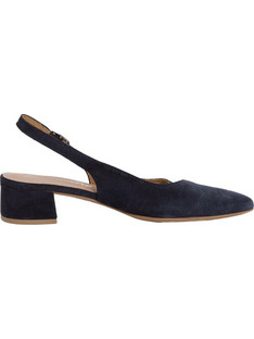 Tamaris Γόβες Suede Slingback με Χοντρό Χαμηλό Τακούνι Navy Μπλε 1-29500-42-805