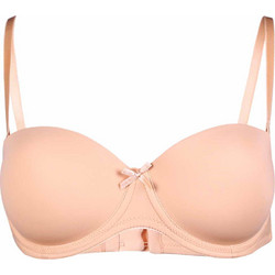 Minerva Σουτιέν Strapless Push Up με Μπανέλα Σομόν 90-9058