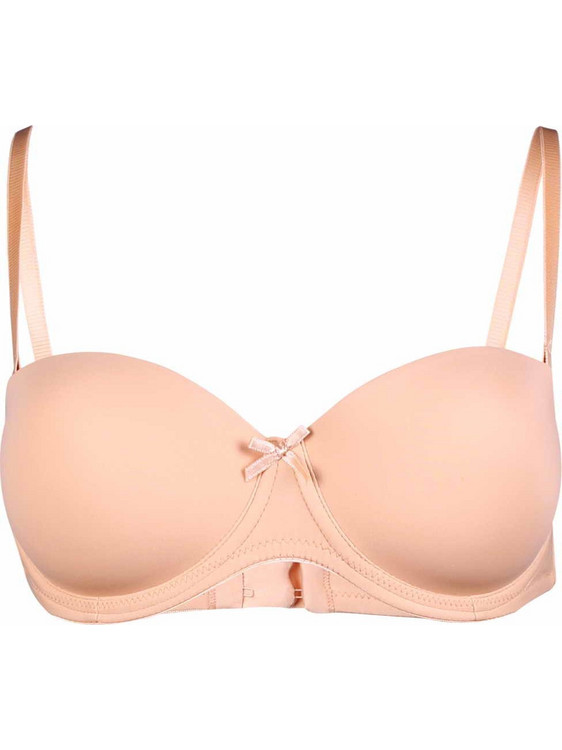 Minerva Σουτιέν Strapless Push Up με Μπανέλα Σομόν 90-9058