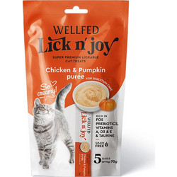 Wellfed Lick N' Joy with Chicken & Pumpkin 5x14gr