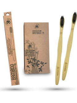 Setablu Bamboo Oδοντόβουρτσα Μαύρη Μπεζ