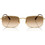 Ray-Ban RB3746 001/51 Ανδρικά Γυαλιά Ηλίου Ορθογώνια Μεταλλικά Χρυσά με Καφέ Degradee Φακό