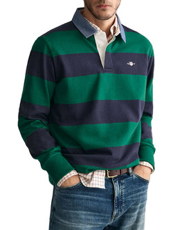 Gant Ανδρική Μπλούζα Polo Μακρυμάνικη Πράσινη 3G2004083-373