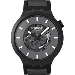 Swatch Past The Horizon Ανδρικό Ρολόι με Μαύρο Καουτσούκ Λουράκι SB05B113