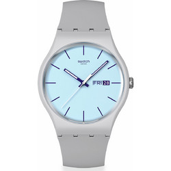 Swatch Ανδρικό Ρολόι με Γκρι Καουτσούκ Λουράκι SO29M702