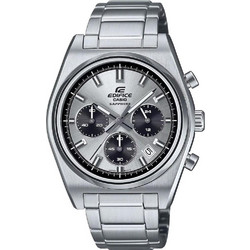 Casio Edifice Ανδρικό Ρολόι Χρονογράφος με Ασημί Μεταλλικό Μπρασελέ EFB-730D-7AVUEF