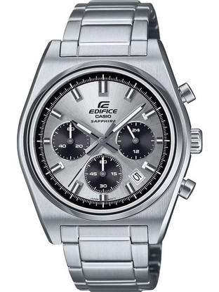 Casio Edifice Ανδρικό Ρολόι Χρονογράφος με Ασημί Μεταλλικό Μπρασελέ EFB-730D-7AVUEF