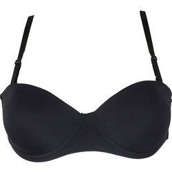 Cotonella Σουτιέν Strapless με Αφαιρούμενη Ενίσχυση με Μπανέλα Μαύρο CD003
