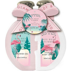 Folia Glamorous Boby & Bath Puzzle Shimmer Tropical Scents Body Powder Set