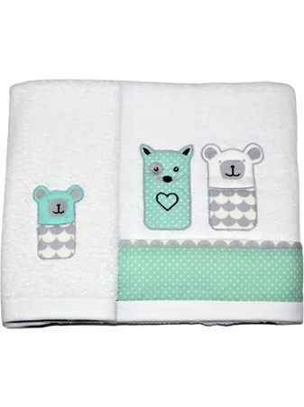 Baby Star Sugar Family Σετ Βρεφικές Πετσέτες 2τμχ 1402-B