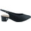 Piccadilly Ανατομικές Γόβες Slingback Δερμάτινες με Χοντρό Χαμηλό Τακούνι Μαύρες 779-24105-28