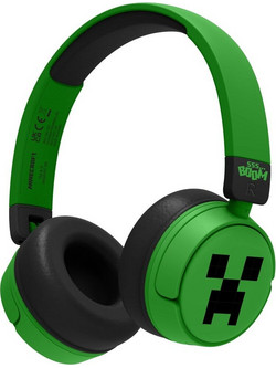 Minecraft kids Ενσύρματα & Ασύρματα Bluetooth Ακουστικά On Ear με Noise Cancelling Πράσινα