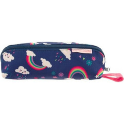 Stephen Joseph All Over Print Rainbow Κασετίνα Βαρελάκι Navy Μπλε SJ128318