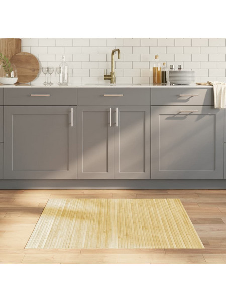 vidaXL Χαλί Ορθογώνιο Καλοκαιρινό Baboo 80x100cm 376771 Ανοιχτό Φυσικό