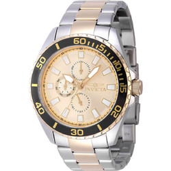 Invicta Pro Diver Ανδρικό Ρολόι με Ασημί Χρυσό Μεταλλικό Μπρασελέ 47579