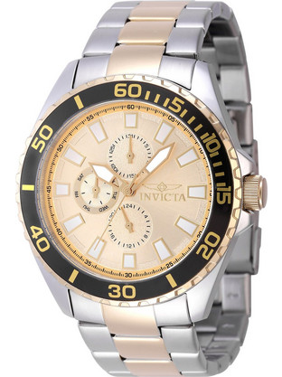 Invicta Pro Diver Ανδρικό Ρολόι με Ασημί Χρυσό Μεταλλικό Μπρασελέ 47579