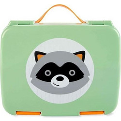 Skip Hop Raccoon Πλαστικό Παιδικό Δοχείο Φαγητού Πράσινο