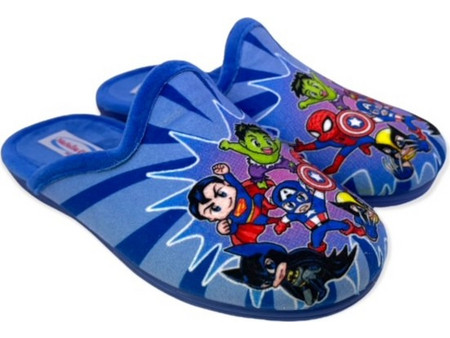 IQ Kids Marvel Χειμερινές Παιδικές Παντόφλες για Αγόρια Royal Blue 139-7034