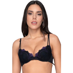 Luna Ruby Σουτιέν Balconette Push Up με Μπανέλα Μαύρο 15220