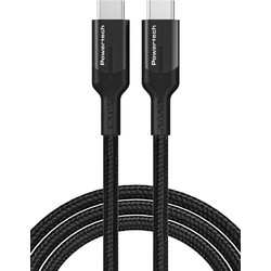 Powertech PTR-0140 Braided USB-C to USB-C 240W 1m Black