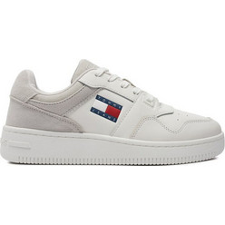 Tommy Jeans Γυναικεία Sneakers Λευκά Γκρι EN0EN02653-P06