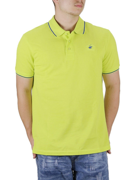 Beverly Hills Polo Club Ανδρική Μπλούζα Polo Κοντομάνικη Lime P42561-020