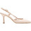 Mourtzi Γόβες Slingback Δερμάτινες με Λεπτό Ψηλό Τακούνι Εκρού 7/71117