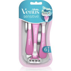 Gillette Venus Sensitive Γυναικείο Ξυραφάκι μιας Χρήσης με 3 Λεπίδες & Λιπαντική Ταινία 6τμχ