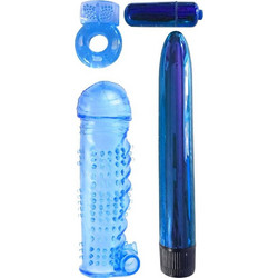 Pipedream Duo Textu Δονητής Bullet red Sleeve Mini Bullet Azul D-236594