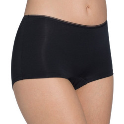 Sloggi Feel Sensational Short 02 Βαμβακερό Ψηλόμεσο Γυναικείο Μποξεράκι Μαύρο 10151218-0004
