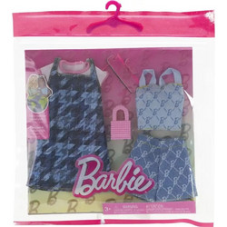Mattel Barbie Fashions Denim Outfits Σετ Ρούχων για Κούκλα