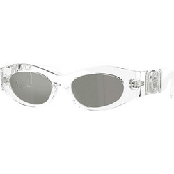 Versace VE4480U 148 Γυαλιά Ηλίου Οβάλ Κοκάλινα Διαφανή με Μαύρο Φακό