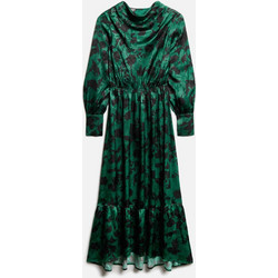 Superdry Midi Φόρεμα για Γάμο / Βάπτιση Floral Σατέν Πράσινο W8011790A