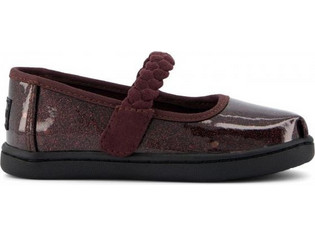 Toms Παιδικές Μπαλαρίνες Λουστρίνι Ανατομικές με Λάστιχο Μπορντό 10021202