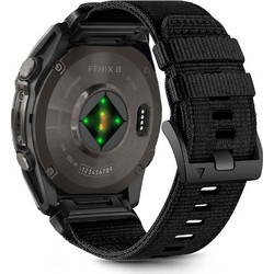 Tech-Protect Nylon Classic Λουράκι Υφασμάτινο Black (Garmin Fenix 5X / 5X Plus / 6X / 6X Pro / 7X / 8 51mm)