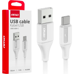 AMiO USB-A to USB-C 1m White 03917