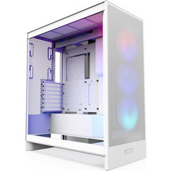 NZXT H7 Flow RGB 2024 White Midi Tower Κουτί Υπολογιστή με Πλαϊνό Παράθυρο
