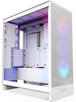 NZXT H7 Flow RGB 2024 White Midi Tower Κουτί Υπολογιστή με Πλαϊνό Παράθυρο