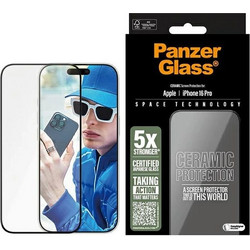 PanzerGlass Ultra-Wide Fit Ceramic Tempered Glass (iPhone 16 Pro)