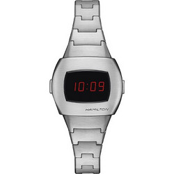 Hamilton American Classic Ψηφιακό Γυναικείο Ρολόι με Ασημί Μεταλλικό Μπρασελέ H52304130